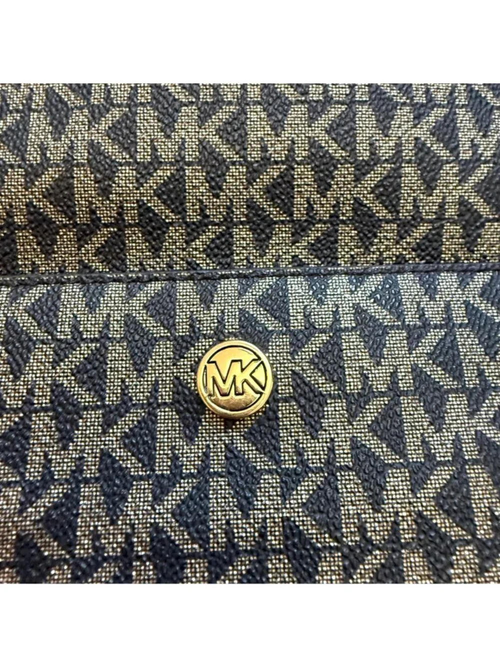 Michael Kors Women's Heritage Large Tote Bag Black MK Monogram - Picture 4 of 14